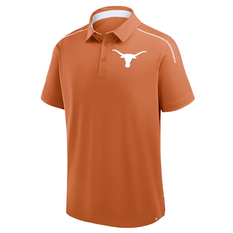 Polo raglan Texas Longhorns Take The Lead Defender pour homme Fanatics Orange
