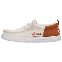 Men's Hey Dude  White/Texas Orange Texas Longhorns Wally Casual Slip-On Shoes
