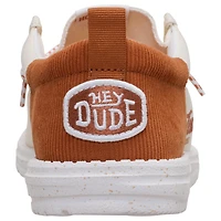Men's Hey Dude  White/Texas Orange Texas Longhorns Wally Casual Slip-On Shoes