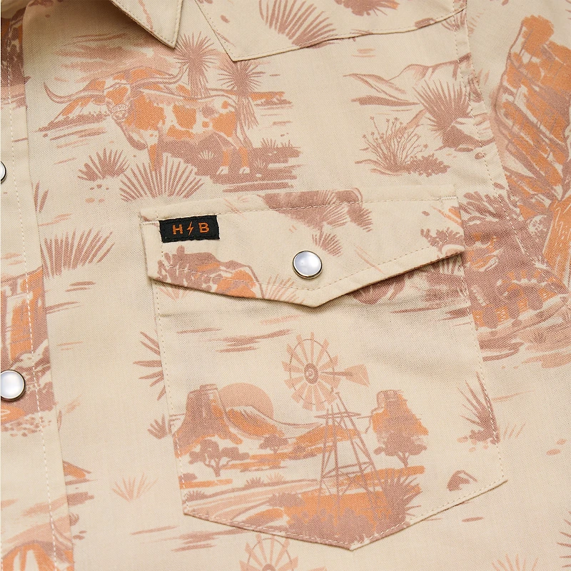 Men's Howler Brothers Tan Texas Longhorns Full-Snap Shirt