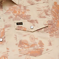 Men's Howler Brothers Tan Texas Longhorns Full-Snap Shirt