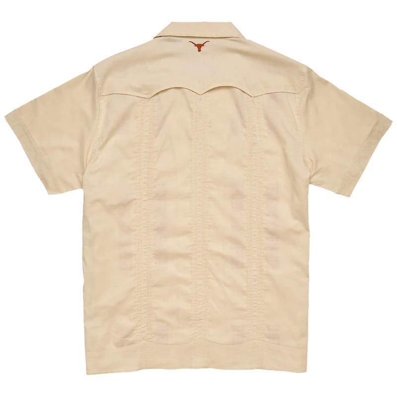 Men's Howler Brothers Tan Texas Longhorns Guayabera Full-Snap Shirt