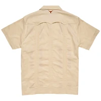 Men's Howler Brothers Tan Texas Longhorns Guayabera Full-Snap Shirt