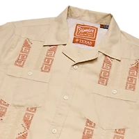 Men's Howler Brothers Tan Texas Longhorns Guayabera Full-Snap Shirt