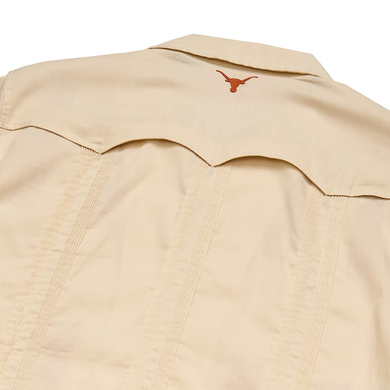 Men's Howler Brothers Tan Texas Longhorns Guayabera Full-Snap Shirt