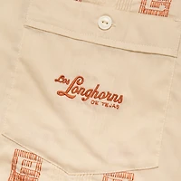 Men's Howler Brothers Tan Texas Longhorns Guayabera Full-Snap Shirt