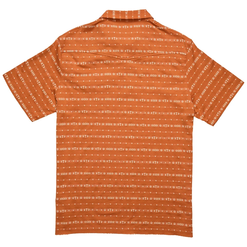 Polo Ranchero Jacquard Texas Longhorns orange Howler Brothers pour homme