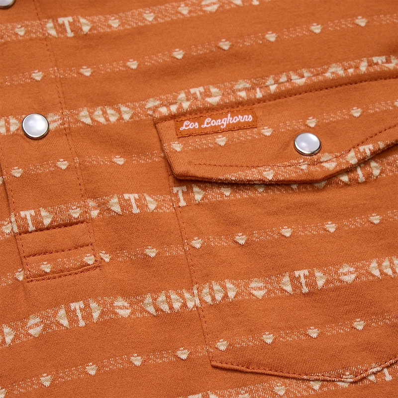 Men's Howler Brothers Texas Orange Longhorns Jacquard Ranchero Polo