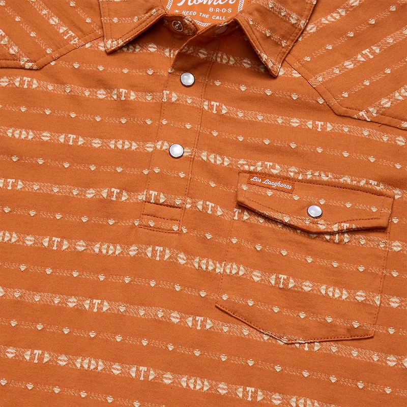 Men's Howler Brothers Texas Orange Longhorns Jacquard Ranchero Polo