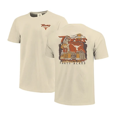 T-shirt pour homme, motif Campus Stack dessiné à la main, couleurs confortables, Texas Longhorns