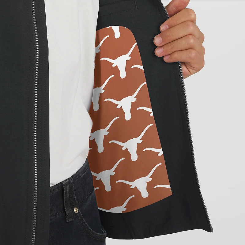Veste légère à fermeture éclair intégrale J. Palmer Black Texas Longhorns Cover-4 pour homme
