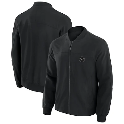 Veste légère à fermeture éclair intégrale J. Palmer Black Texas Longhorns Cover-4 pour homme