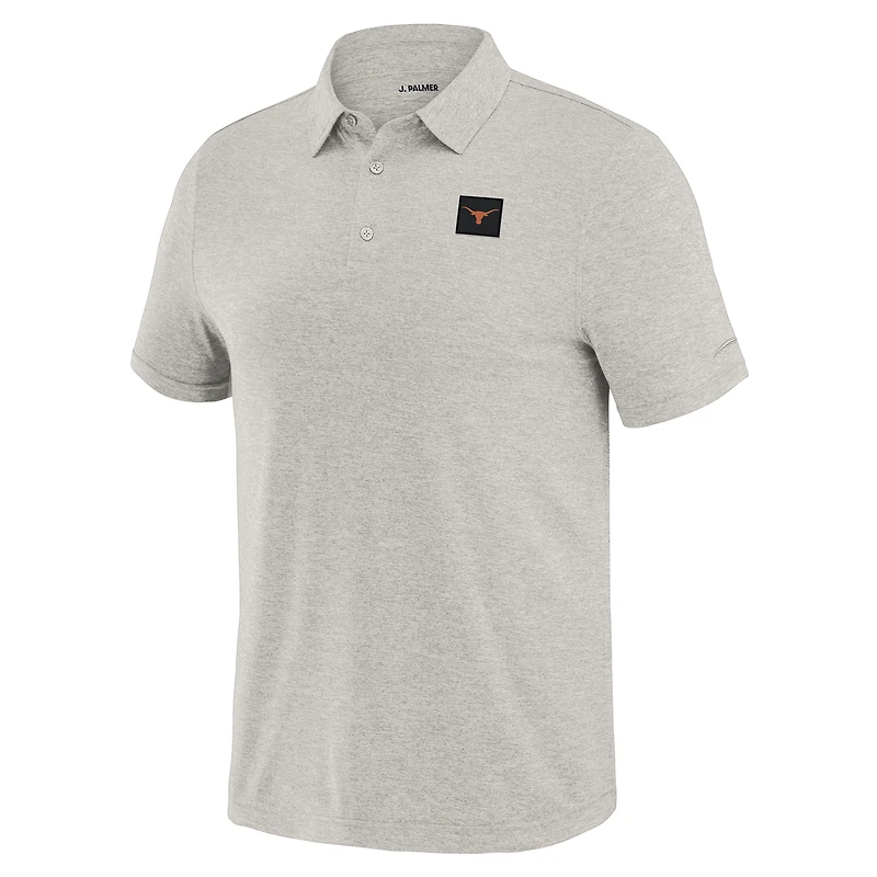 Men's J. Palmer  Cream Texas Longhorns Four Down Polo