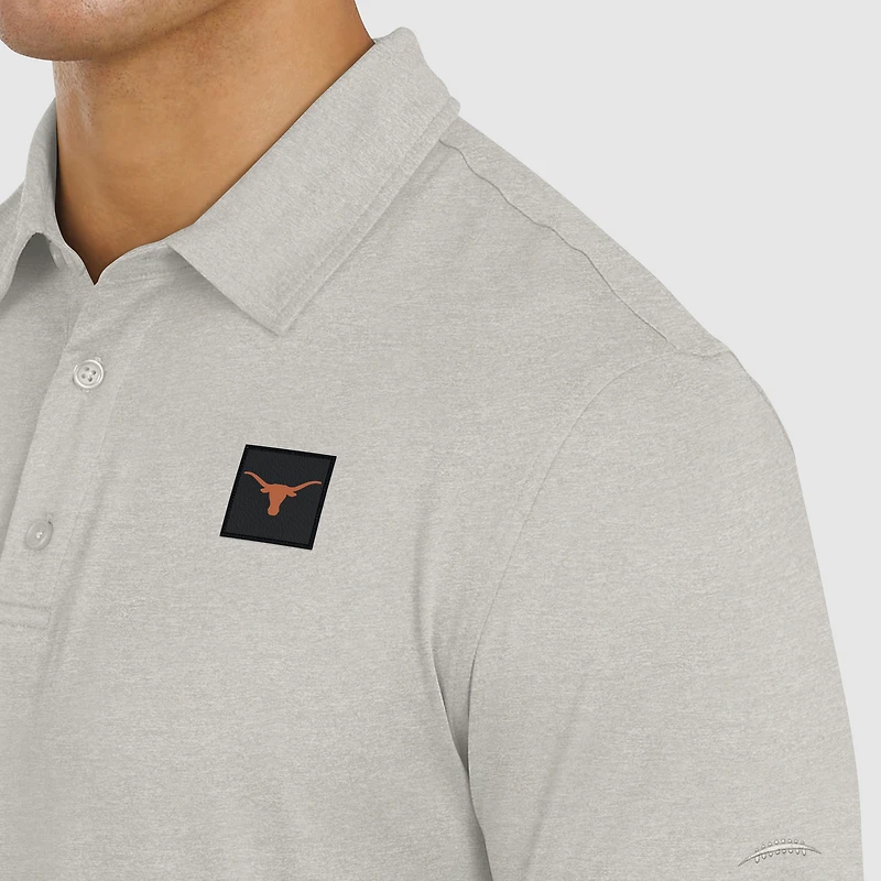 Men's J. Palmer  Cream Texas Longhorns Four Down Polo