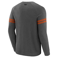 Sweat-shirt gris à manches raglan tri-blend Texas Longhorns Players Lounge de J. Palmer pour homme