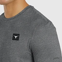 T-shirt noir chiné pour homme J. Palmer Texas Longhorns, motif quatre points