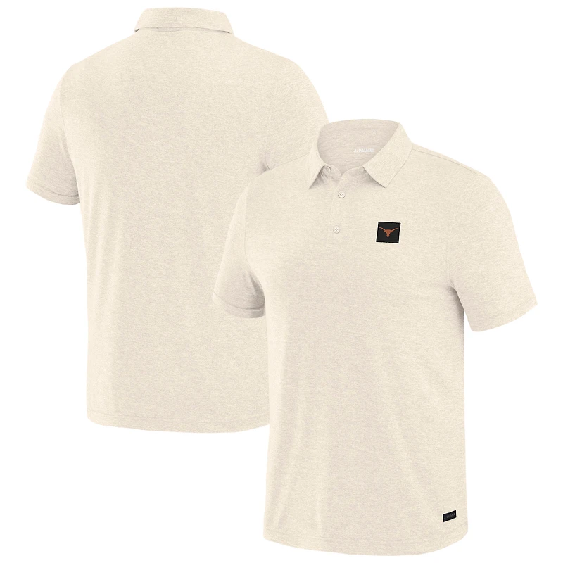 Polo blanc à quatre points Texas Longhorns J. Palmer pour homme