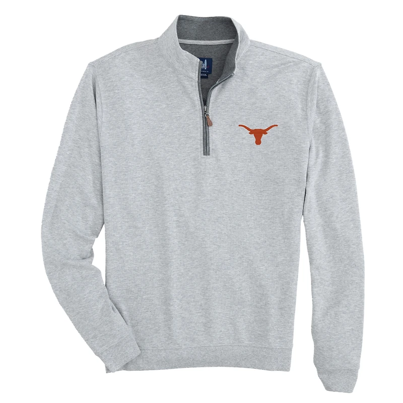 Men's johnnie-O  Gray Texas Longhorns Sully Tri-Blend Quarter-Zip Pullover