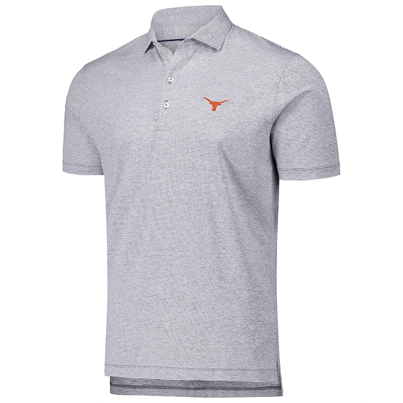 Men's johnnie-O Navy Texas Longhorns Lyndon Striped Jersey Performance Polo