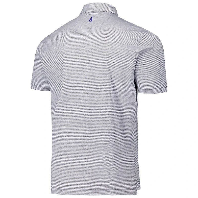 Men's johnnie-O Navy Texas Longhorns Lyndon Striped Jersey Performance Polo
