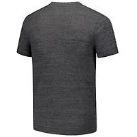Men's League Collegiate Wear Charcoal Texas Longhorns  Arch Script Victory Falls Tri-Blend T-Shirt
