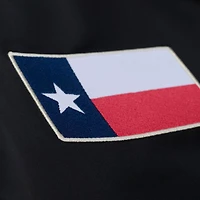 Veste Mitchell & Ness pour homme, modèle Texas Longhorns, noire, à double pochette, légère, en satin et boutons-pression.