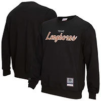 Men's Mitchell & Ness  Black Texas Longhorns Elite Script Pullover Sweatshirt