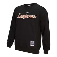 Men's Mitchell & Ness  Black Texas Longhorns Elite Script Pullover Sweatshirt