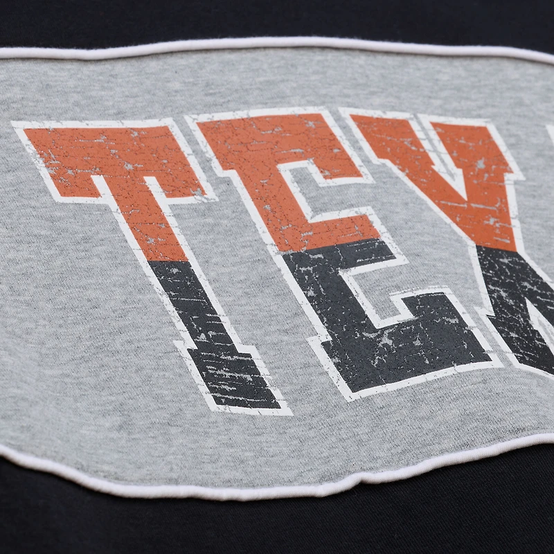 Men's Mitchell & Ness  Black Texas Longhorns Fleece Sweatshirt