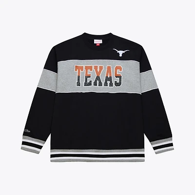 Sweat-shirt polaire noir Mitchell & Ness Texas Longhorns pour homme