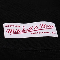 Men's Mitchell & Ness  Black Texas Longhorns Half Time Fleece Crewneck Sweatshirt