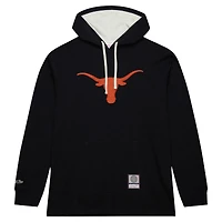 Men's Mitchell & Ness Black Texas Longhorns Lightweight Thermal Pullover Hoodie