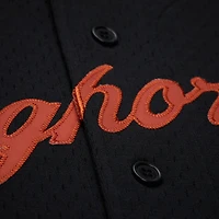 Maillot à boutons complets noir Texas Longhorns On The Clock pour homme de Mitchell & Ness