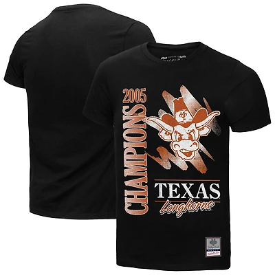 T-shirt noir délavé au minéral Texas Longhorns Retro Brush de Mitchell & Ness pour homme