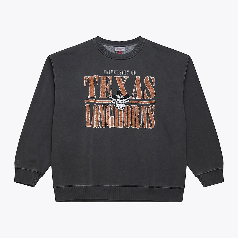 Men's Mitchell & Ness Charcoal Texas Longhorns Downtown Fleece Sweatshirt