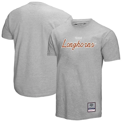 Men's Mitchell & Ness  Gray Texas Longhorns Elite Script T-Shirt