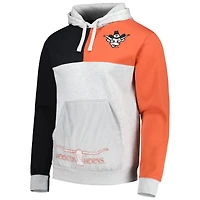 Sweat à capuche pour hommes Mitchell & Ness gris chiné Texas Longhorns Tie-Breaker