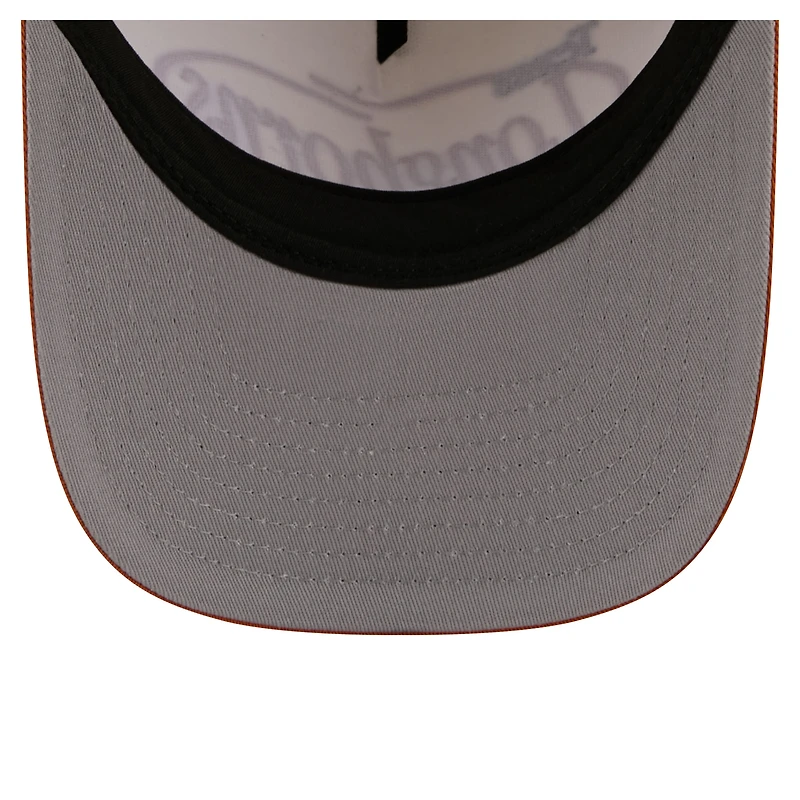 Men's New Era Natural/Texas Orange Texas Longhorns Prepster 9FORTY M-Crown Adjustable Hat