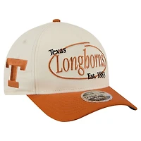 Men's New Era  Natural/Texas Orange Texas Longhorns Prepster 9FORTY M-Crown Adjustable Hat
