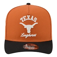 Men's New Era  Texas Orange/Black Texas Longhorns Two-Tone Arched 9FIFTY Snapback Hat