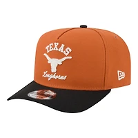 Men's New Era  Texas Orange/Black Texas Longhorns Two-Tone Arched 9FIFTY Snapback Hat
