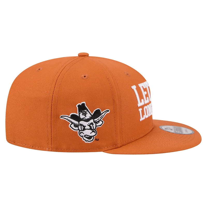Casquette snapback New Era Texas Orange Texas Longhorns Go Team 9FIFTY pour homme