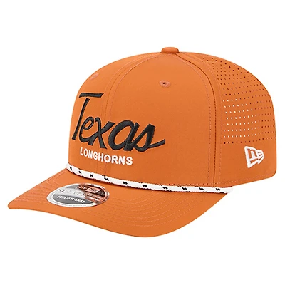 Men's New Era Texas Orange Texas Longhorns Script Performance Rope 9SEVENTY Adjustable Hat