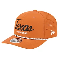Men's New Era Texas Orange Texas Longhorns Script Performance Rope 9SEVENTY Adjustable Hat