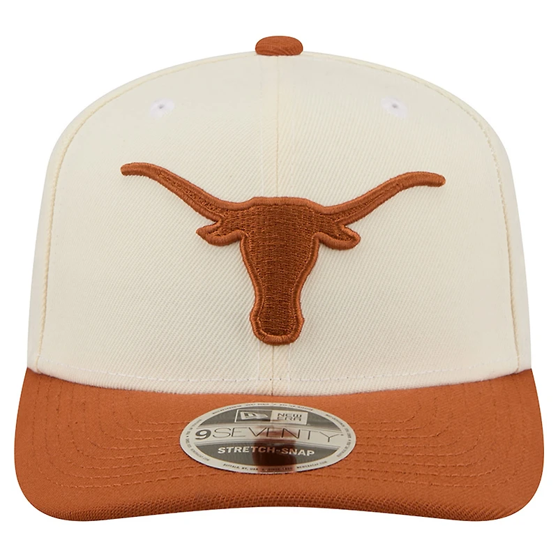 Men's New Era White/Texas Orange Texas Longhorns America's 250th 9SEVENTY Adjustable Hat