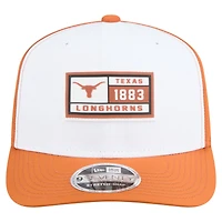 Men's New Era White/Texas Orange Texas Longhorns Perforated Patched 9SEVENTY Adjustable Hat
