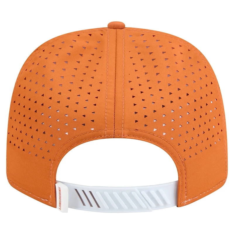 Men's New Era White/Texas Orange Texas Longhorns Perforated Patched 9SEVENTY Adjustable Hat