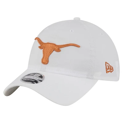 Casquette ajustable New Era Texas Longhorns Active Ripstop 9TWENTY pour homme, blanche