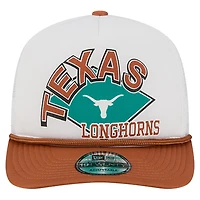 Men's New Era  White Texas Longhorns Diamond 19TWENTY Golfer Adjustable Hat