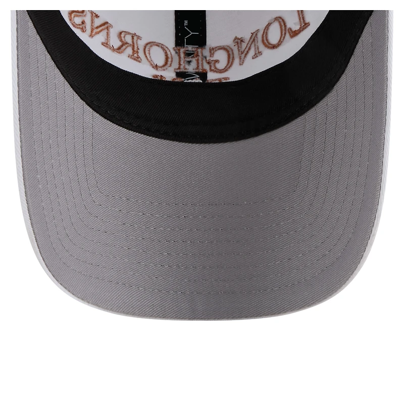 Casquette ajustable New Era blanche Texas Longhorns Fan 9TWENTY pour homme